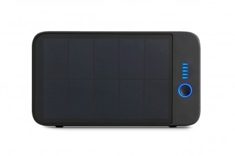 The solar panel with led-dial to see how fast you are charging the sunlight.